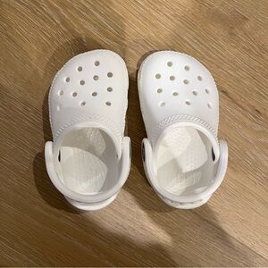 Baby/Kids White Crocs - baby size 4